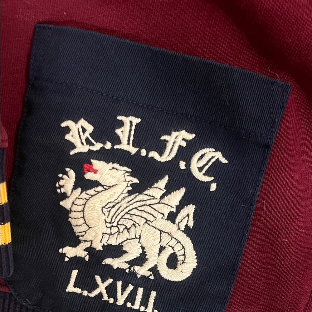 Polo by Ralph Lauren Men's Red and Green Varsity Jacket - Picture 7 of 9